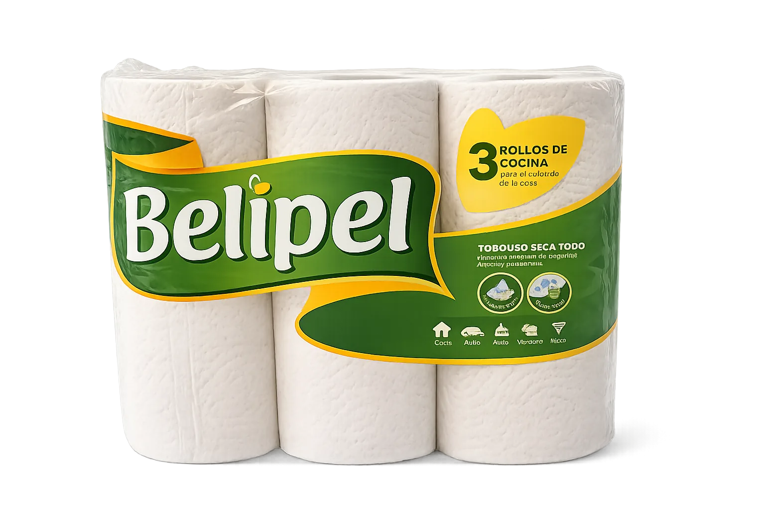 BELIPEL Cocina 3x50 paños doble hoja papel tissue
